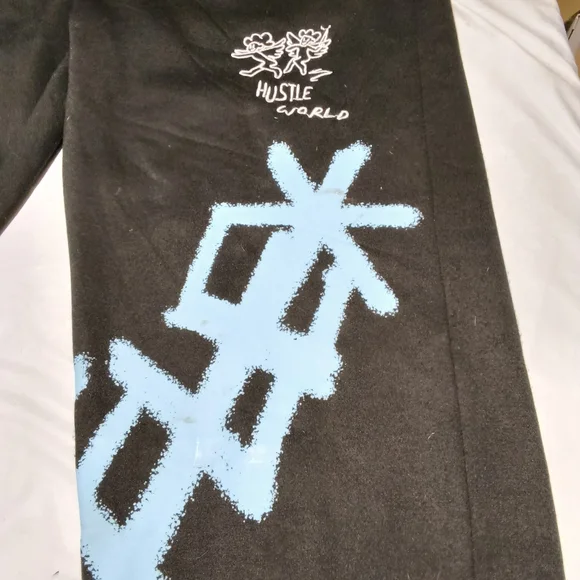 Bleecker & Mercer  Hustle World Sweatpants  Urban Graphic Street wear Size 3Xl - Picture 5 of 10